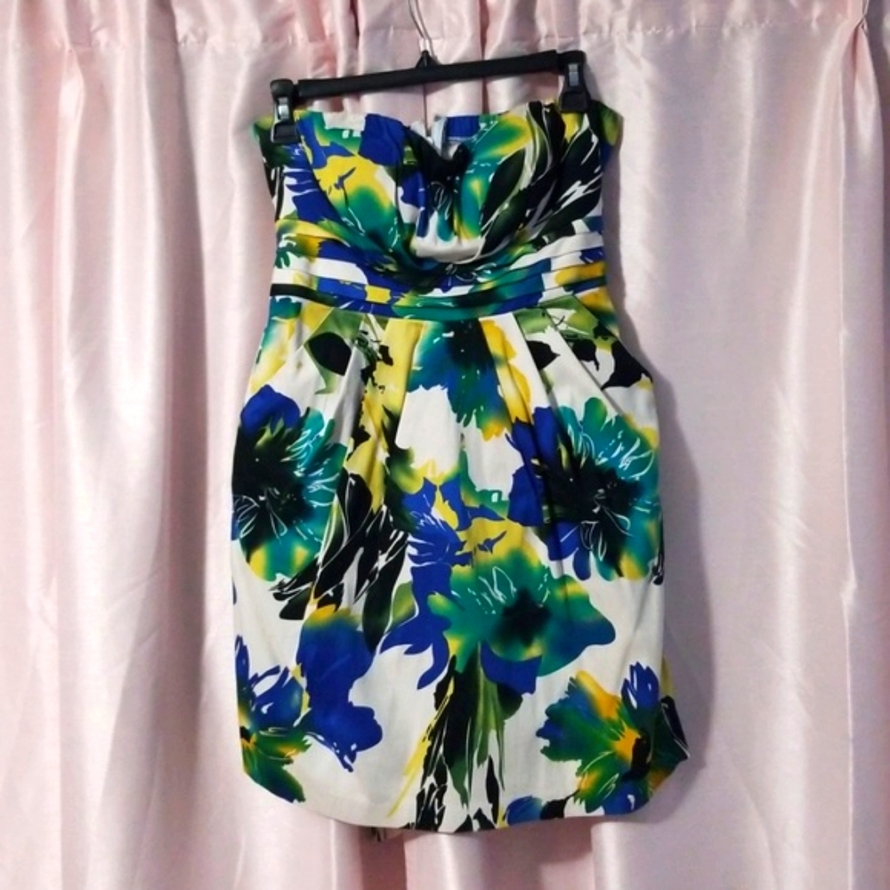 Strapless Pleated Dress